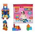 PLEX Building &amp; Construction Blocks | 1+ Years of Age | Multi Color Blocks | Perfect for Indoor &amp; Outdoor | Educational Toy | Interlocking Blocks (Pink Bag-100 Pcs Bag)