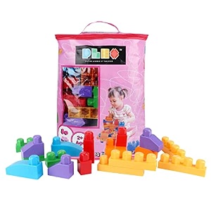 plex building blocks bag pack - pink