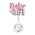 Plifal Nurse Pocket Watch Nursing Badge Fob with Second Hand - Retractable Clip On Clock with Secondhand for Medical Staff Women Men