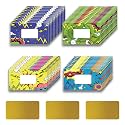 PLIGREAT 120 Pieces Comic Series Scratch Off Cards Stickers, Blank Gift Certificates Cards Reward Scratch Card DIY Scratch Off Prizes for Party Small Business Supplies