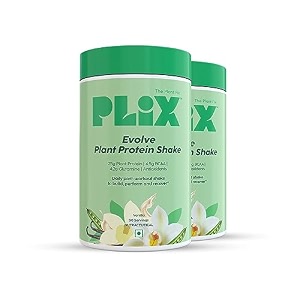 plix - the plant fix evolve performance plant protein powder for muscle gain and recovery vanilla flavour 2kg protein drink with b12 vitamin helps to boosts immunity no added sugar