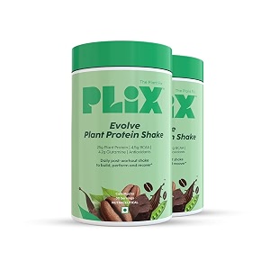 plix - the plant fix evolve performance plant protein powder for muscle gain and recovery cafe mocha flavour 2kg vegan protein drink with b12 vitamin helps to boosts immunity no added sugar