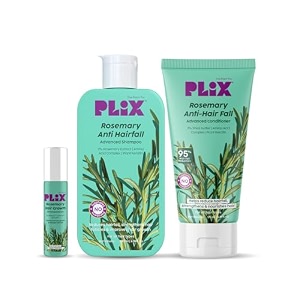 plix  the plant fix rosemary anti hairfall advanced kit  roll-on serum 10ml  shampoo 200ml  conditioner 175 ml  reduces hair fall boosts hair growth strengthens hair