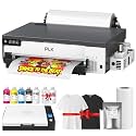 PLK A3 DTF Printer with XP600 Printhead&Roll Feeder, Double Printing Speed, Upgraded L8058 DTF with White Ink Stirring System,100% Transfer for Custom T-Shirt/Textile Printing(A3 Printer+Oven)