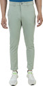PLOUNGE Men Regular Fit Light Green Polycotton Trousers
