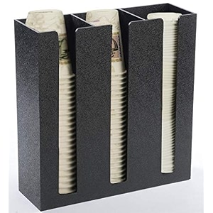 plantex metal cup holderpaper glass dispenser stand for kitchen restaurant amp cafe3 column black
