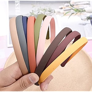 fashion plastic elastic wavy hair comb teeth shine hairband hoop matte accessory for women multicolor set of 12