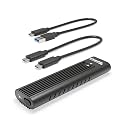 Plugable USB C to M.2 NVMe Tool-free Enclosure USB C and Thunderbolt 3 Compatible up to USB 3.1 Gen 2 Speeds (10Gbps). Adapter Includes USB-C and USB 3.0 Cables (Supports M.2 NVMe SSDs 2280 2260 2242)