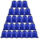 PLULON 25 Pcs Blue Drawstring Backpack Bags Bulk String Backpack Cinch Sack Pull Sport Gym Backpack Bags for Yoga Traveling Outdoor Sports