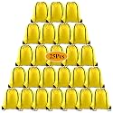PLULON 25 Pcs Yellow Drawstring Backpack Bags Bulk String Backpack Cinch Sack Pull Sport Gym Backpack Bags for Yoga Traveling Outdoor Sports