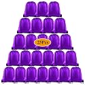 PLULON 25 Pcs Purple Drawstring Backpack Bags Bulk String Backpack Cinch Sack Pull Sport Gym Backpack Bags for Yoga Traveling Outdoor Sports