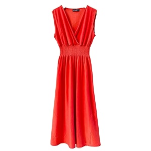 Plum Feathers Casual Smocked Dress Exotic Print