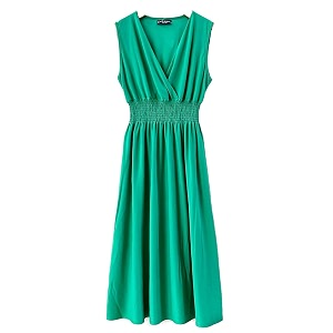 Plum Feathers Casual Smocked Dress Exotic Print