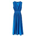 Plum Feathers Casual Smocked Dress Exotic Print