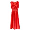 Plum Feathers Casual Smocked Dress Exotic Print