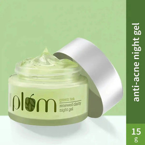 plum green tea night gel cream  anti-aging oil-free moisturizer with glycolic acid