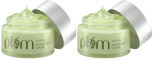 plum green tea renewed clarity night gel mini - pack of 2 30 ml