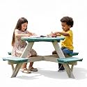 Plum® Kids Picnic Table - Wooden Toddler Table and Chairs Set, Outdoor Furniture for Patio, Garden, Backyard Dining & Activity, 4 Built-in Benches, Sturdy, Durable, Weatherproof, Ages 3+, Teal