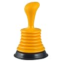PlumbCraft Mini Drain Plunger, 11-Inch Bellows Sink Plunger for Kitchen & Bathroom Sinks, Heavy-Duty Clog Remover with Ergonomic Handle