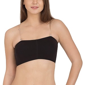 PLUMBURY Cotton Padded Tube Bra for Women