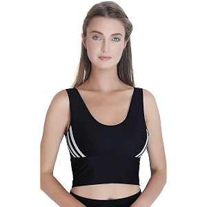 plumbury women39s silk nylon lightly padded wire free longline bra longline sports