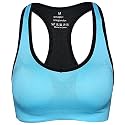 PLUMBURY Women's Nylon Lightly Padded Wire Free Sports Bra