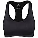 PLUMBURY Women's Nylon Lightly Padded Wire Free Sports Bra