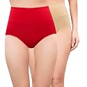 PLUMBURY Women High Waist Cotton Underwear Full