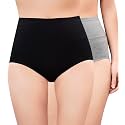 PLUMBURY Women High Waist Cotton Underwear Full