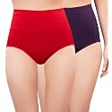 PLUMBURY Women High Waist Cotton Underwear Full