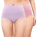 PLUMBURY Women High Waist Cotton Underwear Full