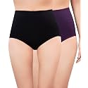 PLUMBURY Women High Waist Cotton Underwear Full