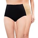 PLUMBURY Women High Waist Cotton Underwear Full
