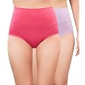 PLUMBURY Women High Waist Cotton Underwear Full