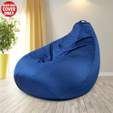 PlumpyBean XXXL Tear Drop Bean Bag Cover  (Without Beans) (Blue)