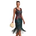 Plus Size 1920s Vintage Fringed Gatsby Sequin