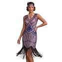 Plus Size 1920s Vintage Fringed Gatsby Sequin