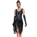 Plus Size 1920s Vintage Fringed Gatsby Sequin