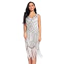 Plus Size 1920s Vintage Fringed Gatsby Sequin