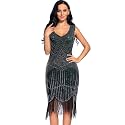 Plus Size 1920s Vintage Fringed Gatsby Sequin