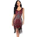 Plus Size 1920s Vintage Fringed Gatsby Sequin