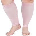 Plus Size Compression Leg Sleeves for Women& Men 15-20mmHg Wide Calf Knee High Leg Sleeves