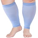 Plus Size Compression Leg Sleeves for Women&amp; Men 15-20mmHg Wide Calf Knee High Leg Sleeves