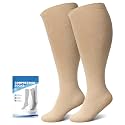 Plus Size Compression Socks: Wide Calf for Women Men 20-30 mmHg