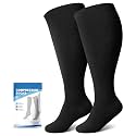 Plus Size Compression Socks: Wide Calf for Women Men 20-30 mmHg