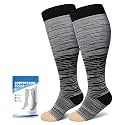 Plus Size Compression Socks: Wide Calf for Women Men 20-30 mmHg