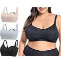 Plus Size Nursing Bra Built in Pads Non Removable Full Cup for Big Women,Nursing Bra Large Bust,Maternity Bra Large Breast