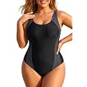 Plus Size One Piece Swimsuits for Women Athletic Tummy Control Bathing Suit