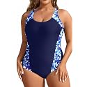 Plus Size One Piece Swimsuits for Women Athletic Tummy Control Bathing Suit