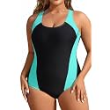 Plus Size One Piece Swimsuits for Women Athletic Tummy Control Bathing Suit